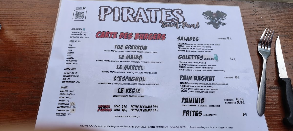 Menu Pirates Saint Paul-1